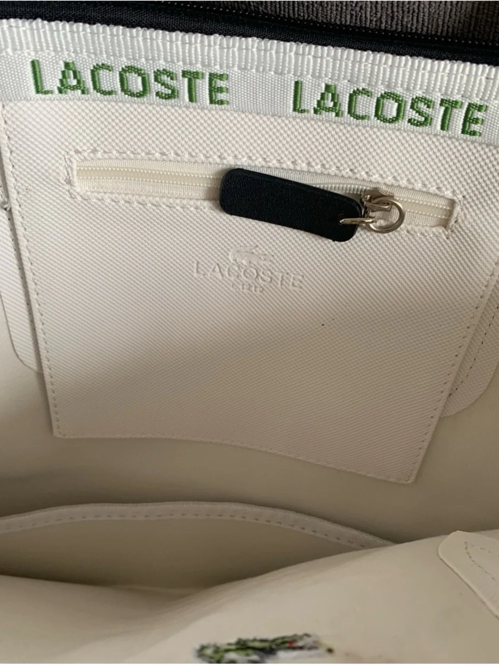 Lacoste L.12.12 Concept Tote handbag Bag purse Croc print NWT - Picture 4 of 10